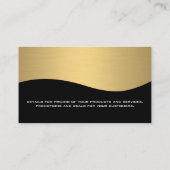 Anwalt | Gold Metallic | Gavel Law Logo Visitenkarte (Rückseite)