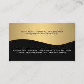 Anwalt | Gold Metallic | Gavel Visitenkarte (Rückseite)