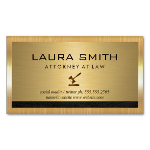 Anwalt Gold Metallschieber Magnetische Visitenkarte