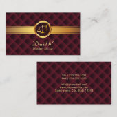 Anwalt Gold Strip Luxury Maroon Anwalt Visitenkarte (Vorne/Hinten)