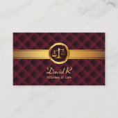 Anwalt Gold Strip Luxury Maroon Anwalt Visitenkarte (Vorderseite)