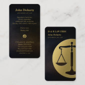 ANWALT | Goldene Skala der Gerechtigkeit Visitenkarte (Vorne/Hinten)