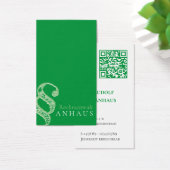 Anwalt Green White QR-Code Geschäftskarten (Schreibtisch)