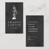 Anwalt im Blinden Justizsymbol Terminkarte (Vorne/Hinten)