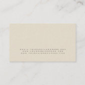 Anwalt in der Kanzlei einfache Beige Streifen Visitenkarte (Rückseite)