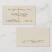 Anwalt in der Kanzlei einfache Beige Streifen Visitenkarte (Vorne/Hinten)