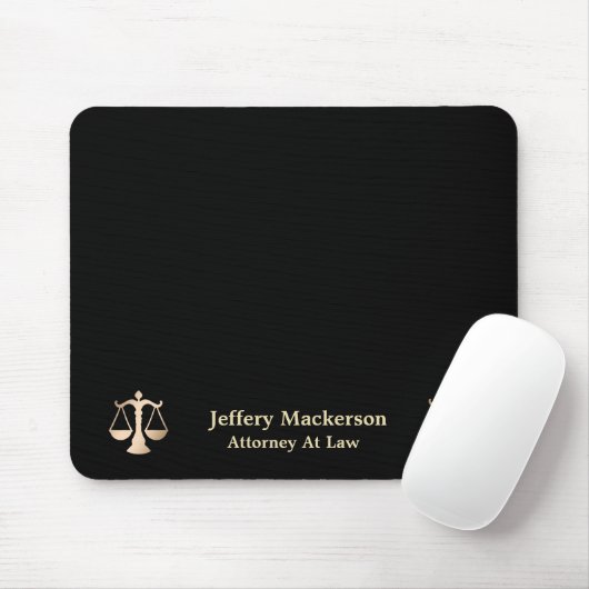 Anwalt in Juristenskala Gold Mousepad (Mit Mouse)