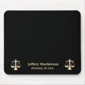 Anwalt in Juristenskala Gold Mousepad (Vorne)