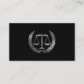 Anwalt in Law Black und Silver Visitenkarte (Rückseite)