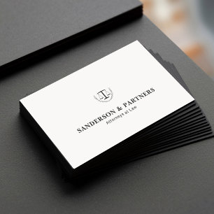 Anwalt klassische Luxus Weiße Anwaltskanzlei Anwal Visitenkarte