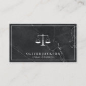 Anwalt | Marmor | Rechtsjustiz Visitenkarte (Vorderseite)