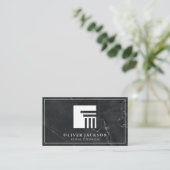 Anwalt | Marmor | Unternehmenskarte für das Logo d Visitenkarte (Stehend Vorderseite)