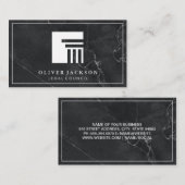 Anwalt | Marmor | Unternehmenskarte für das Logo d Visitenkarte (Vorne/Hinten)