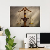 Anwalt - Maßstab - Messe und einfach Poster (Heimbüro)