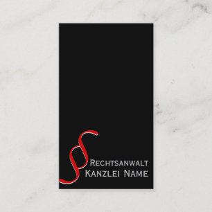 Anwalt Minimal Visitenkarte