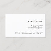 Anwalt Minimalistisch Blue Copper Line Visitenkarte (Rückseite)