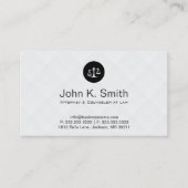 Anwalt Mongram Modern Silver Lawyer Visitenkarte (Vorderseite)