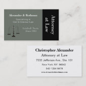 Anwalt oder Anwalt Visitenkarte (Vorne/Hinten)