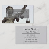 Anwalt oder Rechtsanwalt mit einer Skala der Justi Visitenkarte (Vorne/Hinten)