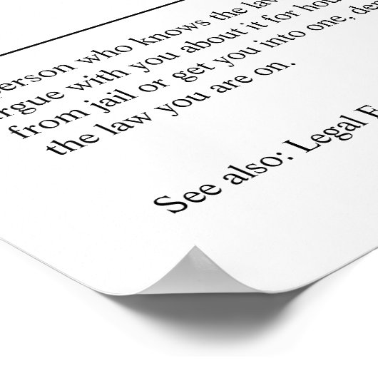 Anwalt Personalisierte Geschenke Poster (Ecke)