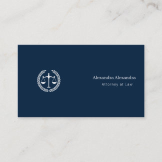Anwalt Rechtsanwalt Minimalistisch Stilvoll  Navy  Visitenkarte