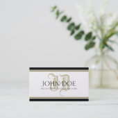 Anwalt Roman Golden Monogram Visitenkarte (Stehend Vorderseite)