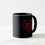 Anwalt Rotes Herz - Liebe Recht Grunge Kunst Tasse (VorderseiteRechts)