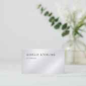 Anwalt Silber Metallic Professional Visitenkarte (Stehend Vorderseite)