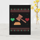 Anwalt Ugly Weihnachts-Sweater Richter Anwalt Karte (Gelbe Blume)