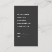 Anwalt und Gavel Terminkarte (Rückseite)