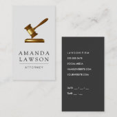 Anwalt und Gavel Terminkarte (Vorne/Hinten)