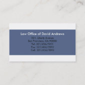 Anwalt - Visitenkarten Visitenkarte (Rückseite)