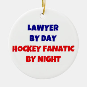 Anwalt von Day Hockey Fanatic by Night Keramik Ornament