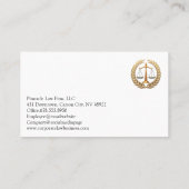 Anwalt vor Gericht | Rechtsrecht Terminkarte (Rückseite)