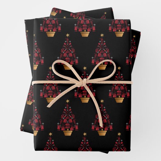 Anwalt Weihnachtsbaum Geschenkpapier Set (Beispiel)