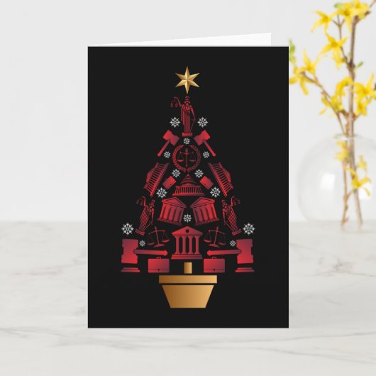 Anwalt Weihnachtsbaum Karte (Gelbe Blume)