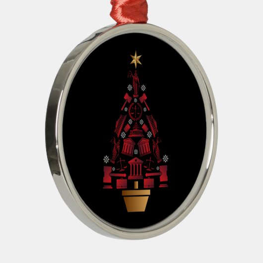 Anwalt Weihnachtsbaum Ornament Aus Metall (Rechts)