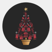 Anwalt Weihnachtsbaum Runder Aufkleber (Vorderseite)
