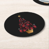 Anwalt Weihnachtsbaum Runder Pappuntersetzer (Angewinkelt)