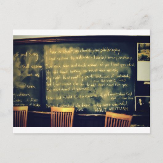 Anwalt Whitman Zitat Postkarte (Vorderseite)