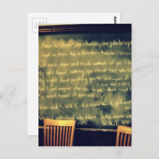 Anwalt Whitman Zitat Postkarte (Vorne/Hinten)