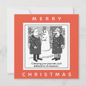 Anwälte Diffamierung von Charakter Snowman Karte (Vorderseite)