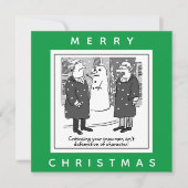 Anwälte Diffamierung von Charakter Snowman Karte (Vorderseite)