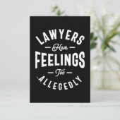 Anwälte haben auch Gefühle. Angeblich RSVP-Karte RSVP Karte (Stehend Vorderseite)