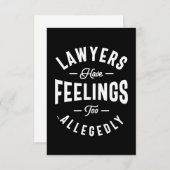 Anwälte haben auch Gefühle. Angeblich RSVP-Karte RSVP Karte (Vorne/Hinten)
