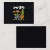 Anwälte sind wie Ananas. Visitenkarte (Vorne/Hinten)
