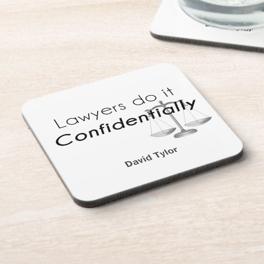 Anwälte tun es vertraulich getränkeuntersetzer (Linke Seite)