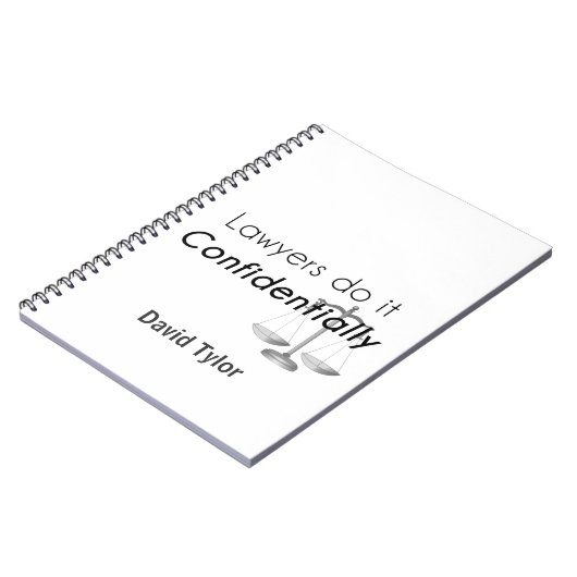 Anwälte tun es vertraulich notizblock (Linke Seite)