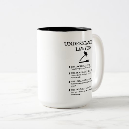 Anwälte verstehen zweifarbige tasse (VorderseiteRechts)
