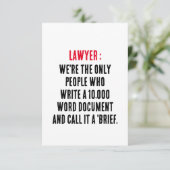 Anwälte Wir sind die einzigen, die 10.000 schreibe Dankeskarte (Stehend Vorderseite)